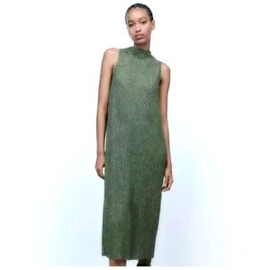 ZARA soft feel midi sleeveless dress Size M